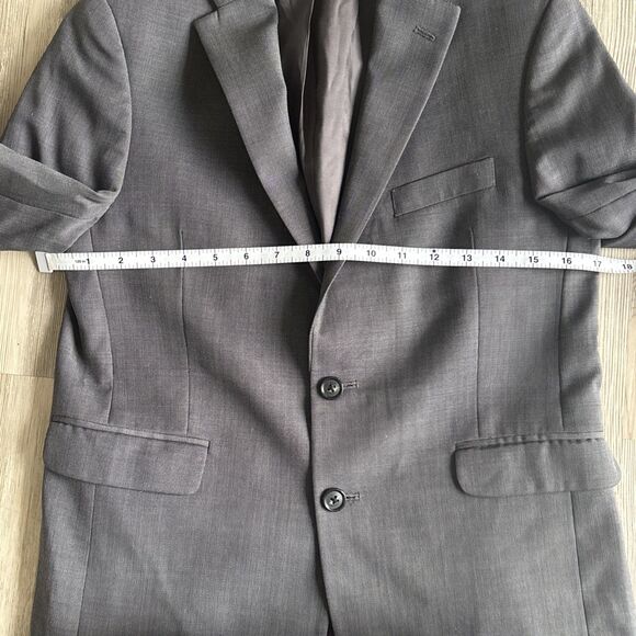 Michael Kors Big Boy Wool Size 12 Gray 2 Button Blazer Suit Jacket #90736 - Picture 4 of 7